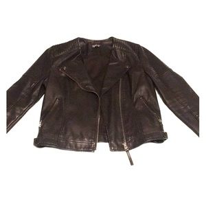 Topshop Leather Moto Jacket